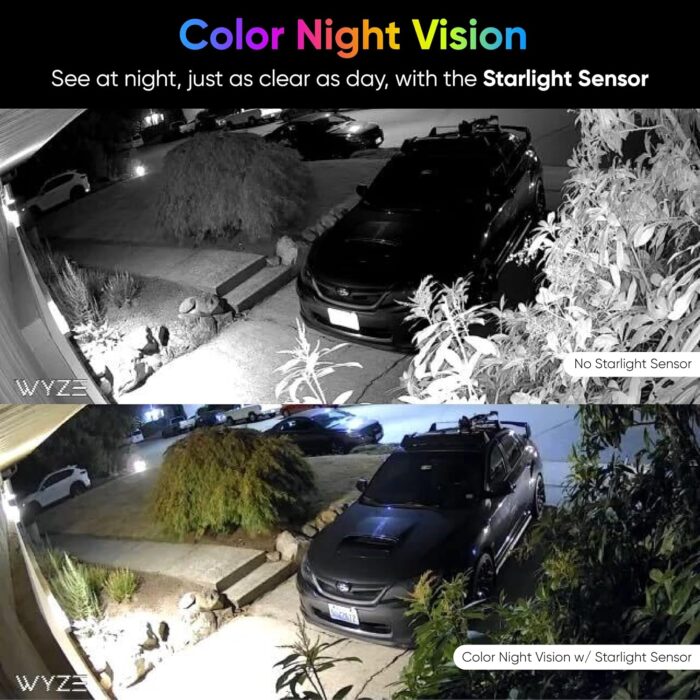 Wyze Cam v3 with Color Night Vision, Wired 1080p HD Indoor/Outdoor Security Camera, 2-Way Audio, Works with Alexa, Google Assistant, and IFTTT, 2-Pack - Image 2