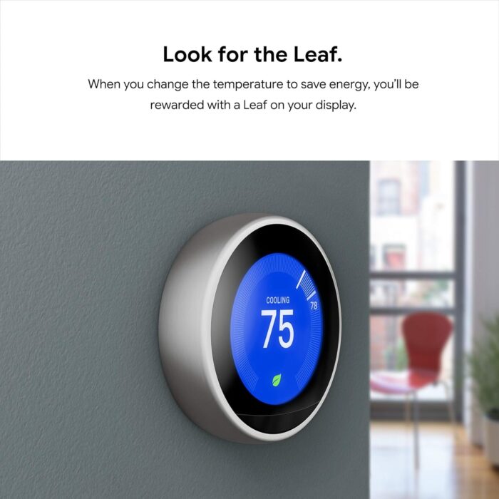 Google Nest Learning Thermostat - Programmable Smart Thermostat for Home - 3rd Generation- Works with Alexa - Black - Image 9