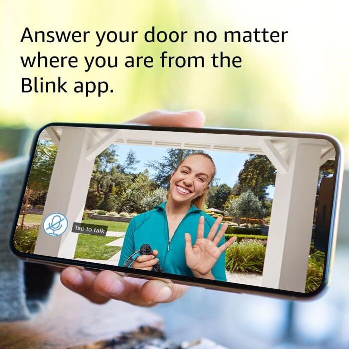 Blink Video Doorbell (newest model) + Sync Module 2 | Two-year battery life, Two-way audio, HD video, motion and chime app alerts and Alexa enabled — wired or wire-free (White) - Image 3