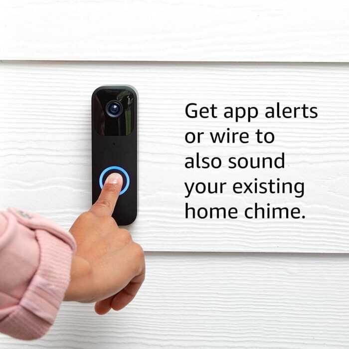 Blink Video Doorbell (newest model) + Sync Module 2 | Two-year battery life, Two-way audio, HD video, motion and chime app alerts and Alexa enabled — wired or wire-free (White) - Image 4