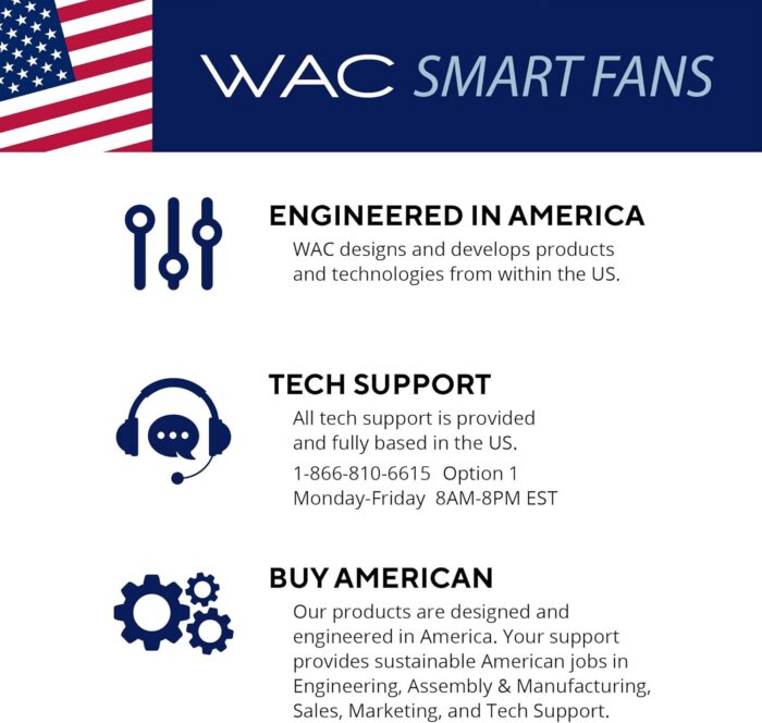 WAC Smart Fans Mocha XL Indoor and Outdoor 8-Blade Smart Home Ceiling Fan 66in Matte Black with 3000K LED Light Kit and Remote Control works with Alexa and iOS or Android App - Image 5
