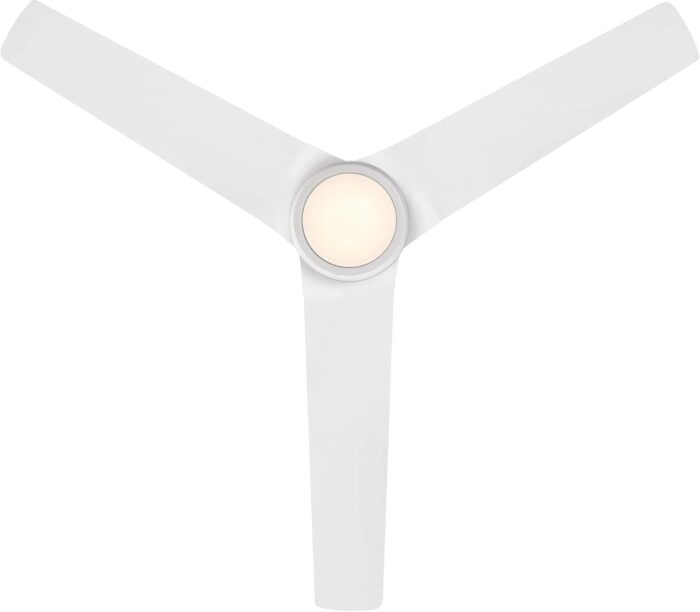 WAC Smart Fans Mocha Indoor and Outdoor 3-Blade Smart Home Ceiling Fan 54in Matte White with 3000K LED Light Kit and Remote Control works with Alexa and iOS or Android App - Image 7