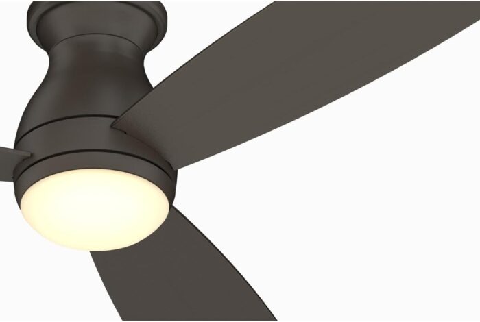 Fanimation FPS8355BGRW Hugh 52 3-Speed AC Ceiling Fan LED Light Kit and Remote Control - Wet Rated, Inch, Matte Greige, 52-Inch - Image 3