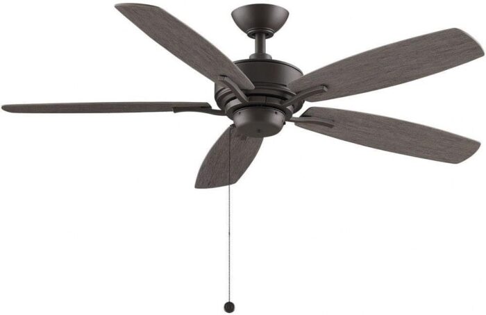 Fanimation Aire Deluxe - 52 inch - Matte Greige with Weathered Wood Blades