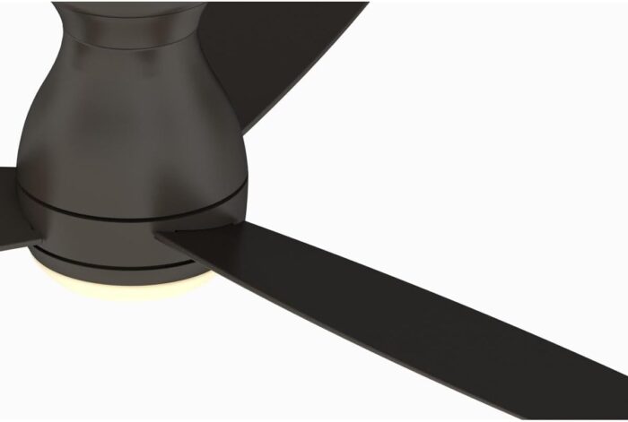 Fanimation FPS8355BGRW Hugh 52 3-Speed AC Ceiling Fan LED Light Kit and Remote Control - Wet Rated, Inch, Matte Greige, 52-Inch - Image 5