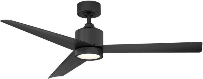 Lotus Smart Indoor and Outdoor 3-Blade Ceiling Fan 54in Matte Black with 3000K LED Light Kit and Remote Control works with Alexa, Google Assistant, Samsung Things, and iOS or Android App - Image 7