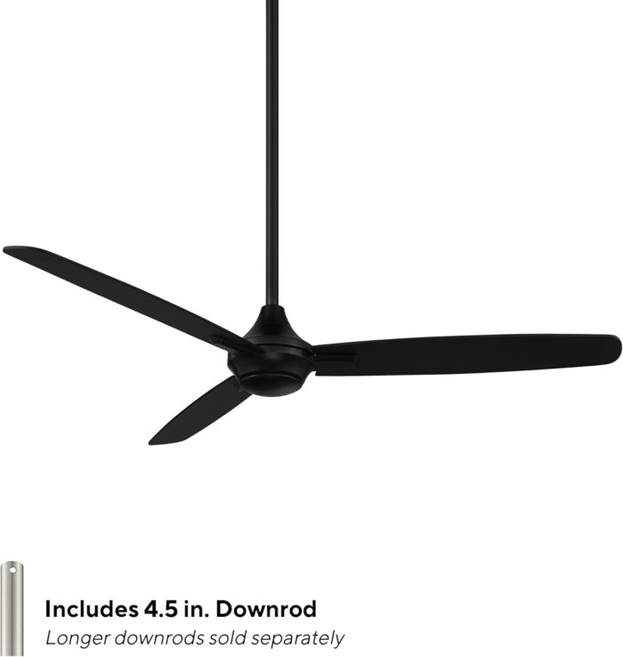 WAC Smart Fans Blitzen Indoor and Outdoor 3-Blade Smart Home Ceiling Fan 54in Matte Black with Remote Control works with Alexa and iOS or Android App (NO LED LIGHT KIT) - Image 2