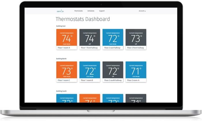 Emerson Sensi Touch Wi-Fi Thermostat for Multiple Thermostat Manager, 6-Pack,Black - Image 2