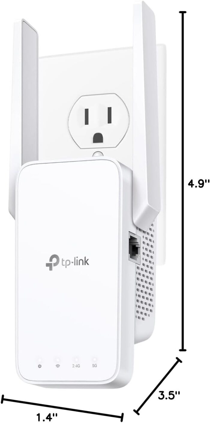 TP-Link AC1200 WiFi Extender, 2024 Wirecutter Best WiFi Extender, 1.2Gbps home signal booster, Dual Band 5GHz/2.4GHz, Covers Up to 1500 Sq.ft and 30 Devices ,support Onemesh, One Ethernet Port (RE315) - Image 8