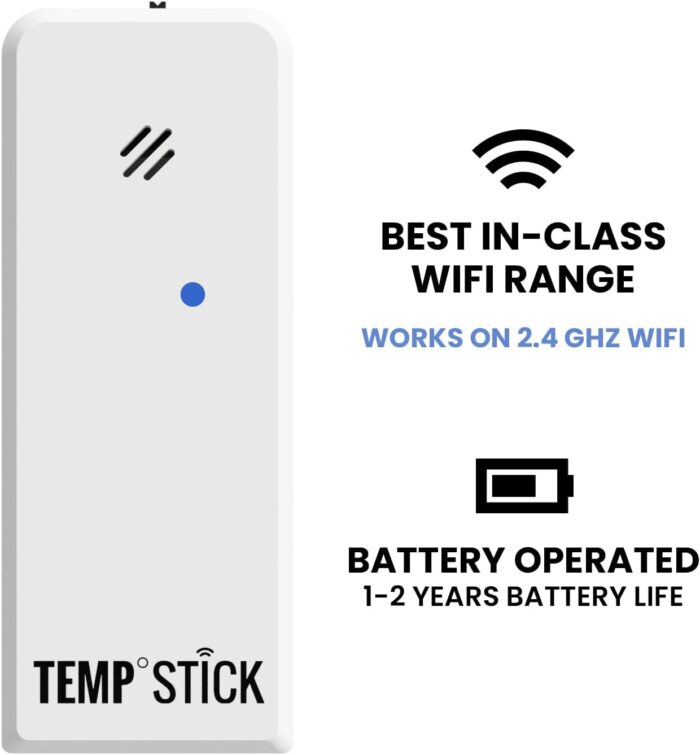 Temp Stick Remote WiFi Temperature & Humidity Sensor, Data Logger. No Subscription. 24/7 Monitor, Unlimited Text, App & Email Alerts. Made in America. Use with Alexa, IFTTT. Monitor Anywhere, Anytime - Image 2