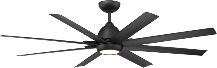 WAC Smart Fans Mocha XL Indoor and Outdoor 8-Blade Smart Home Ceiling Fan 66in Matte Black with 3000K LED Light Kit and Remote Control works with Alexa and iOS or Android App - Image 6