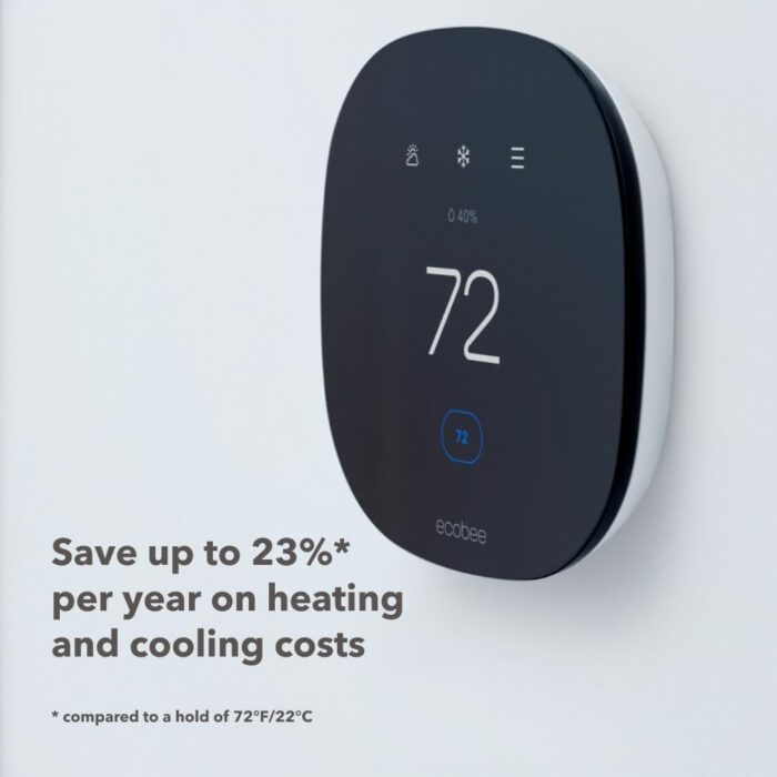 ecobee3 Lite Smart Thermostat - Programmable Wifi Thermostat - Works with Siri, Alexa, Google Assistant - Energy Star Certified - DIY Install, Black - Image 3