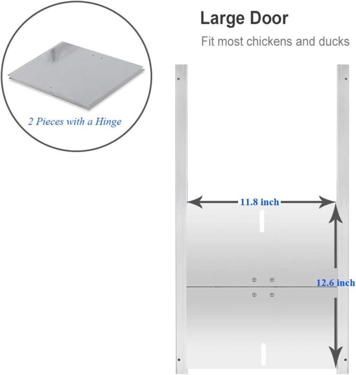 JVR Automatic Chicken Coop Smart Door Compatible with Alexa, Google Assistant, Home Assistant - WiFi Electric Opener, Auto Sunrise/Sunset Dusk to Dawn Chicken Coop Doors, Chicken Coop Accessories - Image 6