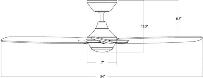 WAC Smart Fans Blitzen Indoor and Outdoor 3-Blade Smart Home Ceiling Fan 54in Matte Black with Remote Control works with Alexa and iOS or Android App (NO LED LIGHT KIT) - Image 9