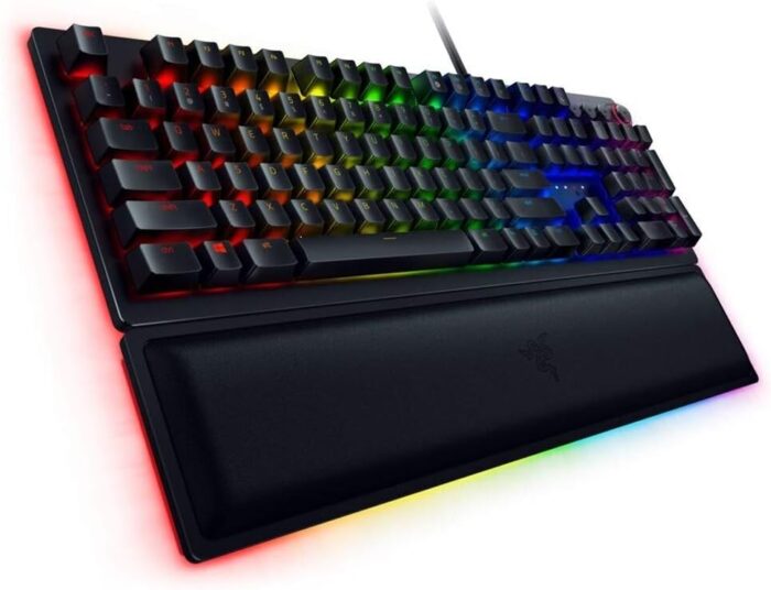 Razer BlackWidow Elite Mechanical Gaming Keyboard: Green Mechanical Switches - Tactile & Clicky - Chroma RGB Lighting - Magnetic Wrist Rest - Dedicated Media Keys & Dial - USB Passthrough