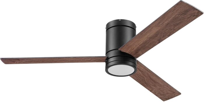 Prominence Home Espy Modern 52 Inch Ceiling Fan with Light, LED, Remote Control, Flush Mount Indoor Fan with 3 Blades, Matte Black and Honey Birch Blade Finish Options, Matte Black (51464-01) - Image 10