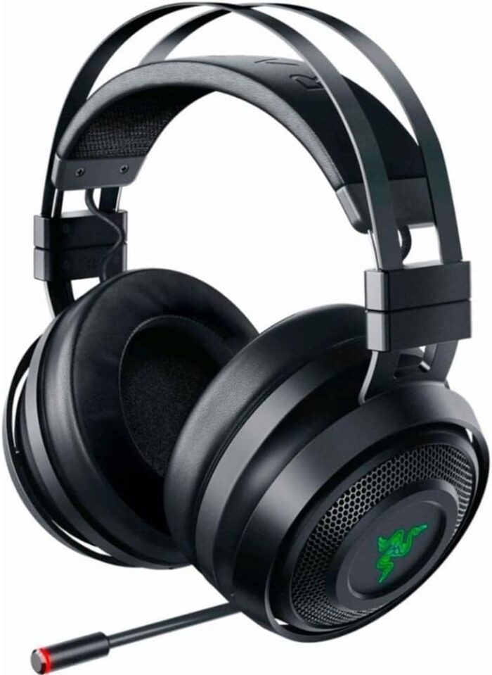 Razer Nari Wireless 7.1 Surround Sound Gaming Headset: THX Audio, Auto-Adjust Headband & Swivel Cups, Chroma RGB, Retractable Mic, For PC, PS4, PS5, Black