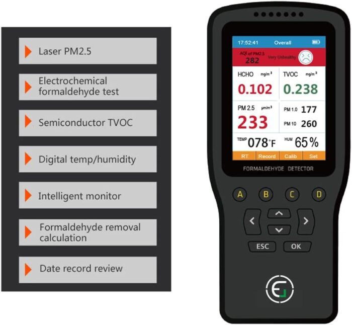 Air Quality Pollution Monitor, Formaldehyde Detector, Temperature & Humidity Meter, Sensor, Tester; Detect PM2.5/PM10/PM1.0 Micron Dust, Test Indoor TVOC Volatile Organic Compound Gas; eBook - Image 5