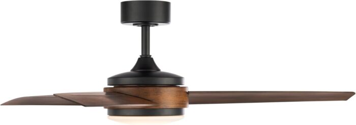 WAC Smart Fans Mod Indoor and Outdoor 3-Blade Smart Home Ceiling Fan 54in Matte Black Distressed Koa with 3000K LED Light Kit and Remote Control Works with Alexa and iOS or Android App - Image 6