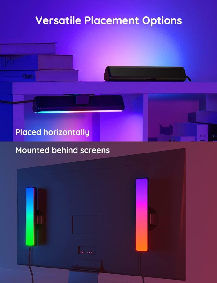 Govee Smart LED Light Bars, Work with Alexa and Google Assistant, RGBICWW WiFi TV Backlights with Scene and Music Modes for Gaming, Pictures, PC, Room Decoration - Image 6