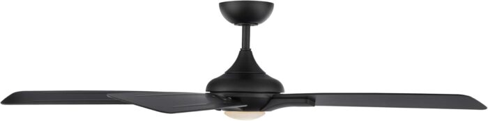Mykonos Smart Indoor and Outdoor 5-Blade Ceiling Fan 60in Matte Black with 3000K LED Light Kit and Remote Control works with Alexa, Google Assistant, Samsung Things, and iOS or Android App - Image 3