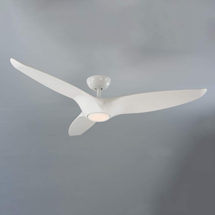 Morpheus III Smart Indoor and Outdoor 3-Blade Ceiling Fan 60in Gloss White with 3000K LED Light Kit and Remote Control works with Alexa, Google Assistant, Samsung Things, and iOS or Android App - Image 5