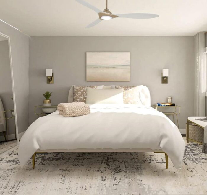 MINKA-AIRE CeilingF868 Ceiling Fan (Soft Brass/Flat White) - Image 7