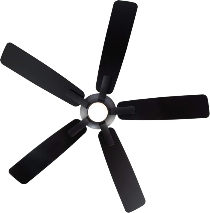Mykonos Smart Indoor and Outdoor 5-Blade Ceiling Fan 60in Matte Black with 3000K LED Light Kit and Remote Control works with Alexa, Google Assistant, Samsung Things, and iOS or Android App - Image 4