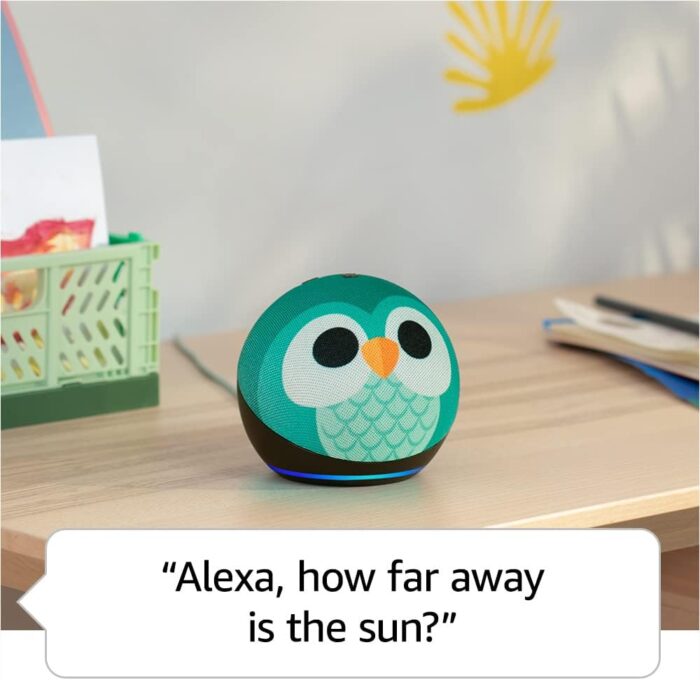 Amazon Echo Dot Kids (newest model), Designed for kids, with parental controls, Includes 1 Year of Amazon Kids+, Owl - Image 4