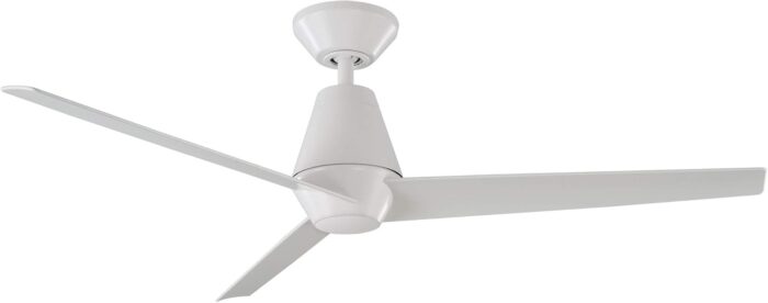 Slim Smart Indoor and Outdoor 3-Blade Ceiling Fan 52in Matte White with 3000K LED Light Kit and Remote Control works with Alexa, Google Assistant, Samsung Things, and iOS or Android App - Image 4