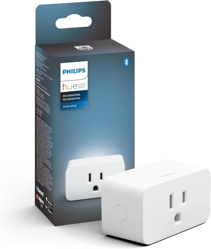 Philips Hue Smart Plug, White - 1 Pack - Turns Any Light Into a Smart Light - Control with Hue App - Compatible with Alexa, Google Assistant, and Apple HomeKit