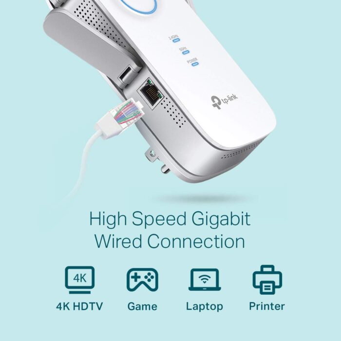 TP-Link AC2600 WiFi Extender(RE650), Up to 2600Mbps, Dual Band WiFi Range Extender, Gigabit port, Internet Booster, Repeater, Access Point,4x4 MU-MIMO - Image 6
