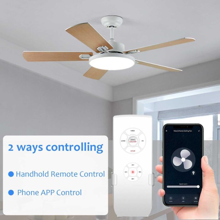 Smart WiFi Fan Switch Ceiling Fan and Light Universal Remote Control Kit, WiFi Fan Controller Compatible with Alexa Google, Phone APP Control, No Hub Required - Image 2