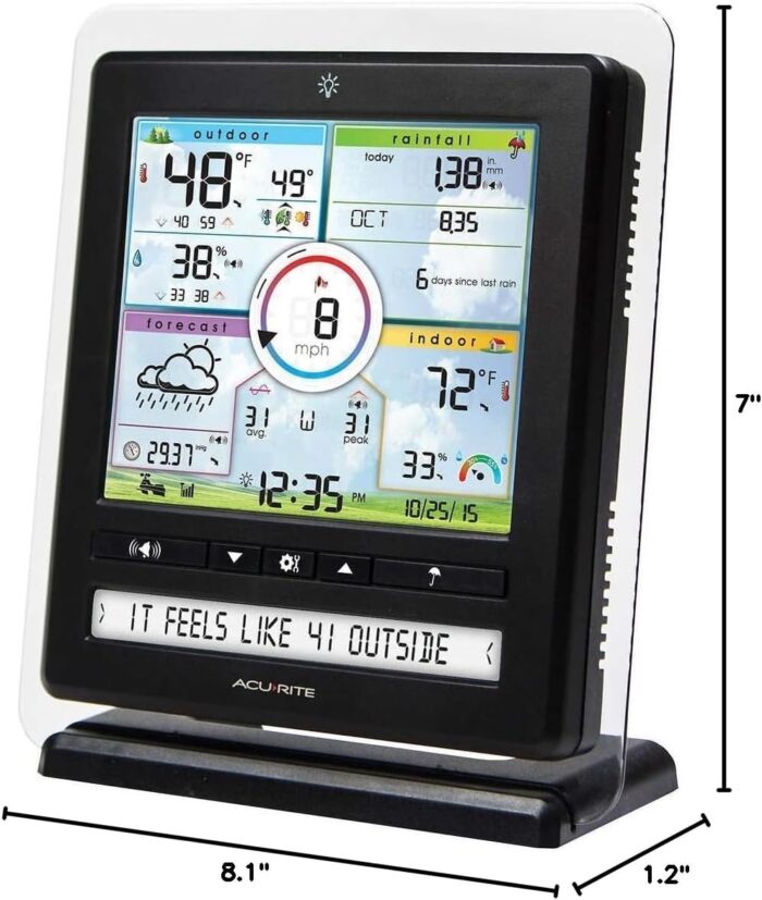 AcuRite Iris (5-in-1) Wireless Indoor/Outdoor Weather Station with Remote Monitoring Alerts for Weather Conditions (01536M) - Image 6