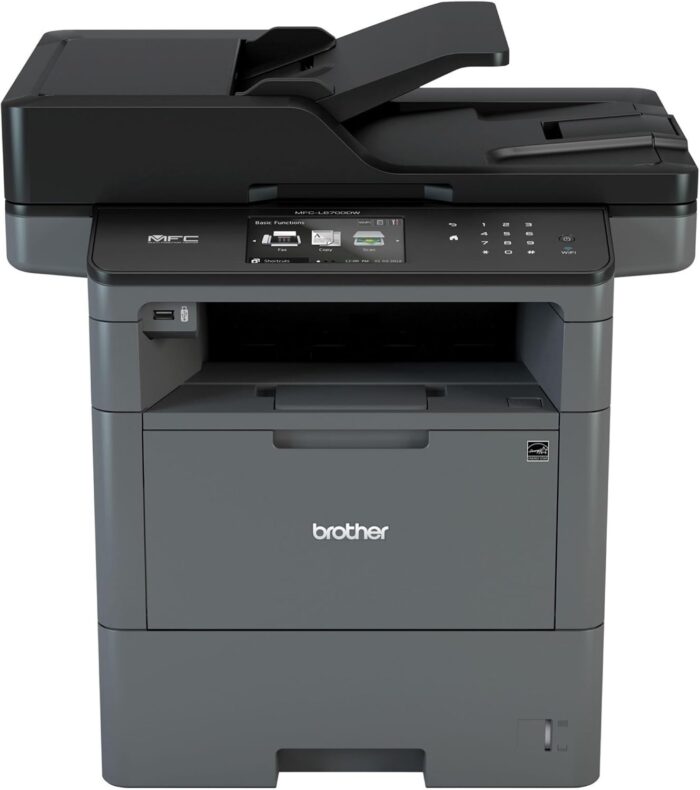 Brother Monochrome Laser Multifunction Printer, MFC-L6700DW, Advanced Duplex, Wireless Networking Capacity, 70-Page ADF Capacity Black,20.4" x 19.5" x 16.8" - Image 4