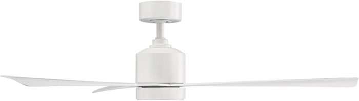 Lotus Smart Indoor and Outdoor 3-Blade Ceiling Fan 54in Matte White with 3000K LED Light Kit and Remote Control works with Alexa, Google Assistant, Samsung Things, and iOS or Android App - Image 5