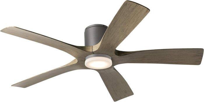 Modern Forms Aviator Smart Indoor and Outdoor 5-Blade Flush Mount Ceiling Fan 54in Graphite Weathered Gray with Remote Control (Light Kit Sold Separately) works with Alexa, and iOS or Android App - Image 5