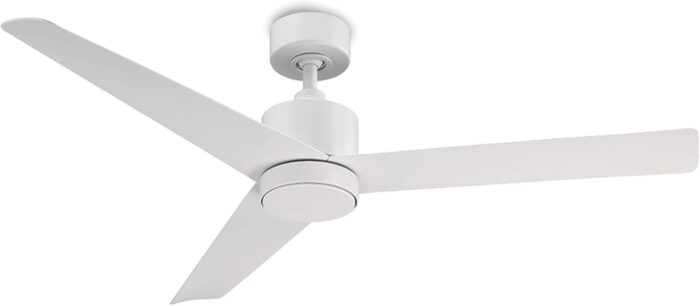 Lotus Smart Indoor and Outdoor 3-Blade Ceiling Fan 54in Matte White with 3000K LED Light Kit and Remote Control works with Alexa, Google Assistant, Samsung Things, and iOS or Android App - Image 4