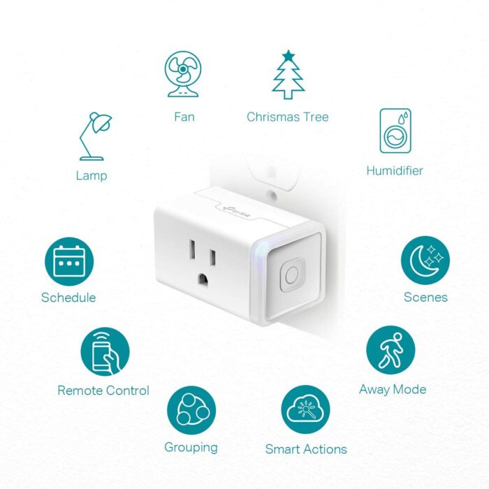 Kasa Smart Plug HS103P2, Smart Home Wi-Fi Outlet Works with Alexa, Echo, Google Home & IFTTT, No Hub Required, Remote Control,15 Amp,UL Certified, (Pack of 2) White - Image 4