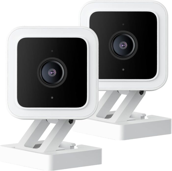 Wyze Cam v3 with Color Night Vision, Wired 1080p HD Indoor/Outdoor Security Camera, 2-Way Audio, Works with Alexa, Google Assistant, and IFTTT, 2-Pack