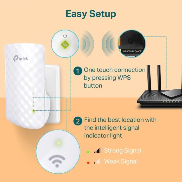 TP-Link WiFi Extender with Ethernet Port, Dual Band 5GHz/2.4GHz , Up to 44% More Bandwidth than Single Band, Covers Up to 1200 Sq.ft and 30 Devices, Signal Booster Amplifier Supports OneMesh(RE220) - Image 5