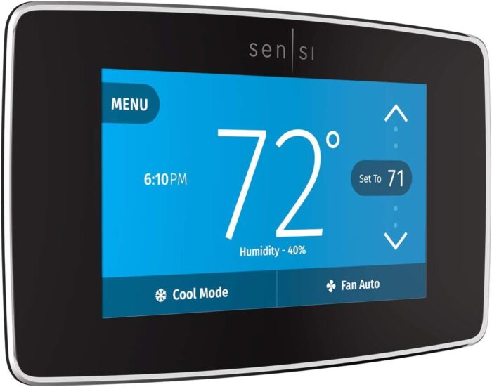 Emerson Sensi Touch Wi-Fi Thermostat for Multiple Thermostat Manager, 6-Pack,Black
