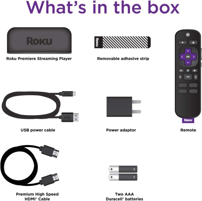 Roku Premiere | HD/4K/HDR Streaming Media Player, Simple Remote and Premium HDMI Cable, Black - Image 7