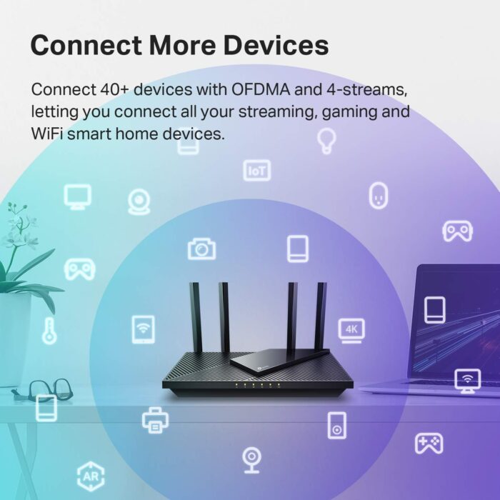 TP-Link AX1800 WiFi 6 Router V4 (Archer AX21) – Dual Band Wireless Internet Router, Gigabit Router, Easy Mesh, Works with Alexa - A Certified for Humans Device - Image 5