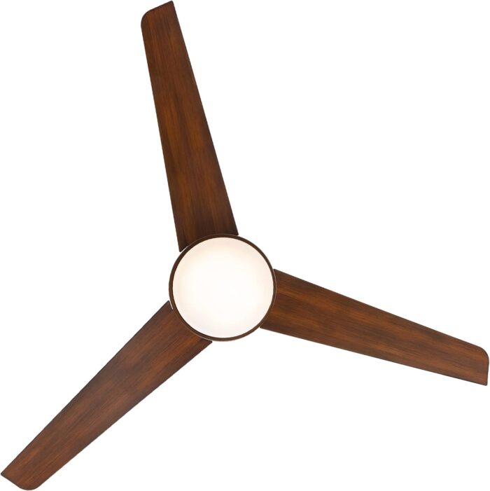 WAC Smart Fans Mod Indoor and Outdoor 3-Blade Smart Home Ceiling Fan 54in Matte Black Distressed Koa with 3000K LED Light Kit and Remote Control Works with Alexa and iOS or Android App - Image 7