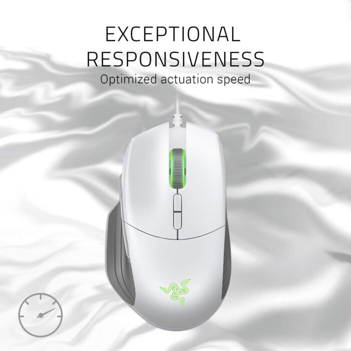 Razer Basilisk Gaming Mouse: 16,000 DPI Optical Sensor - Chroma RGB Lighting - 8 Programmable Buttons - Mechanical Switches - Customizable Scroll Resistance - Mercury White - Image 6