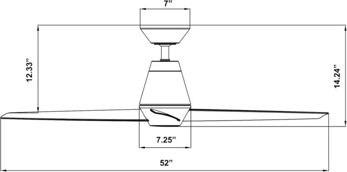 Slim Smart Indoor and Outdoor 3-Blade Ceiling Fan 52in Matte White with 3000K LED Light Kit and Remote Control works with Alexa, Google Assistant, Samsung Things, and iOS or Android App - Image 8