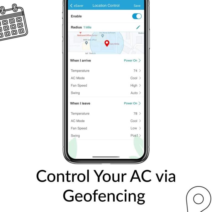 Breez Eco | Smart AC Controller for Mini Split, Window, Portable ACS | WiFi, Alexa, Google, Siri Shortcuts, SmartThings, IFTTT, Free App, NO Subscriptions | Schedules, Geofencing, Comfy (White) - Image 9