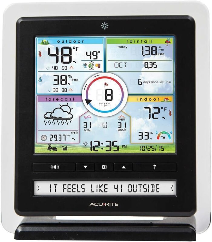 AcuRite Iris (5-in-1) Wireless Indoor/Outdoor Weather Station with Remote Monitoring Alerts for Weather Conditions (01536M) - Image 4