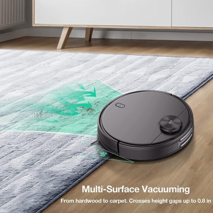 WYZE Robot Vacuum with LIDAR Mapping Technology, 2100Pa Suction, No-go Zone, Wi-Fi Connected, Self-Charging, Ideal for Pet Hair, Hard Floors and Carpets - Image 3